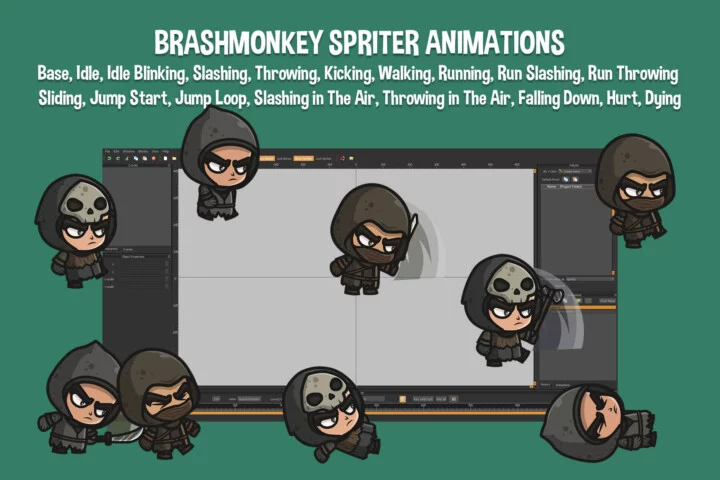 Ghoul Hunter Chibi Character Sprites