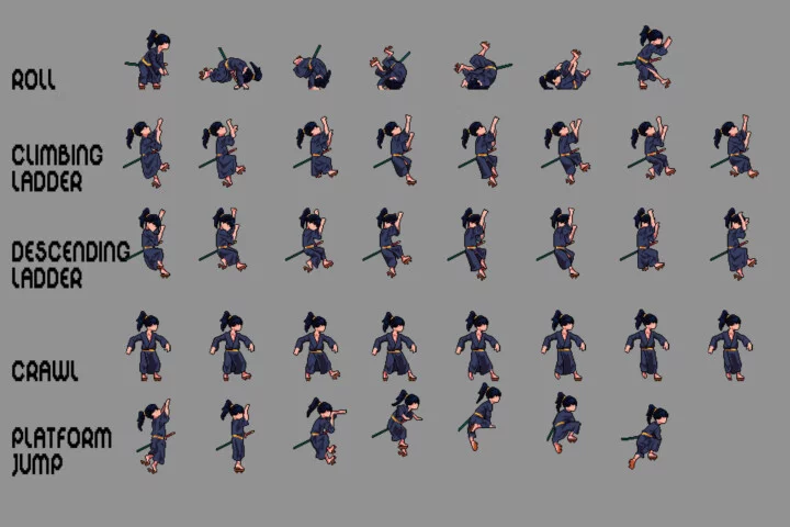 Shinobi Sprites Pixel Art Pack 2