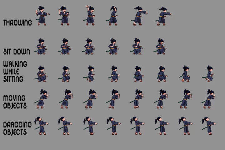 Shinobi Sprites Pixel Art Pack 2