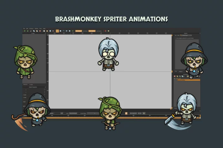 Top-Down Skeleton Characters Pack – Wizard, Knight, Archer