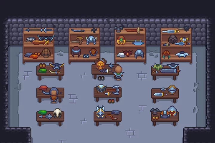 Armor and Weapons Pixel RPG Icons