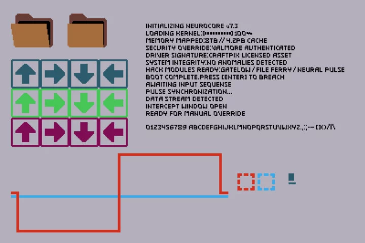 Cyber Intrusion Free GUI Pixel Art Pack