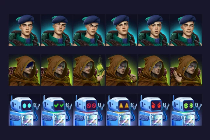 Futuristic Cyberpunk Avatar Icons Pack 512×512