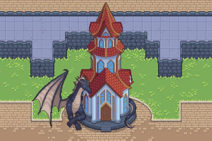 Mage Tower Top-Down Pixel Art Asset Pack