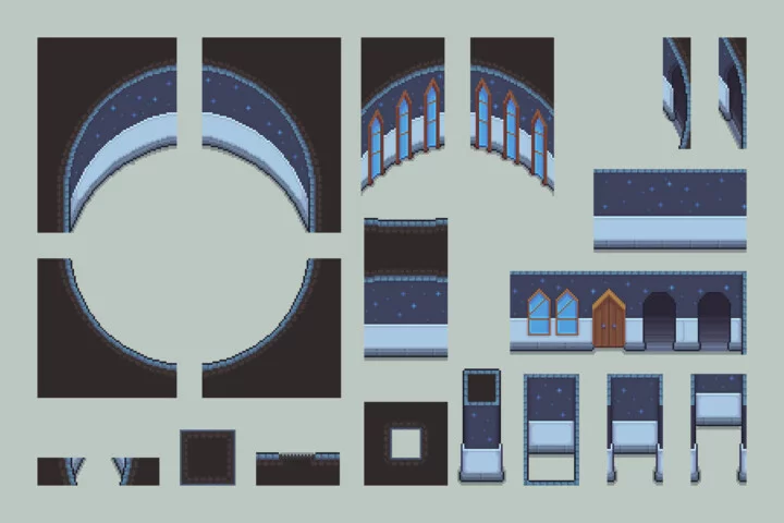 Mage Tower Top-Down Pixel Art Asset Pack