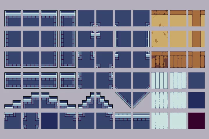 Pixel Art Bar & Cafe Interior Tileset for Cyberpunk