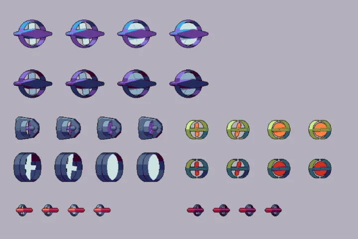 Pixel Art Underwater Submarine Constructor Pack