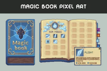 Free Animated Magic Book Pixel Art Asset Pack Free Animated Magic Book Pixel Art Asset Pack