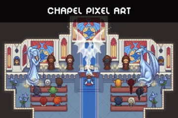 Free Chapel Pixel Art Top-Down Asset Pack