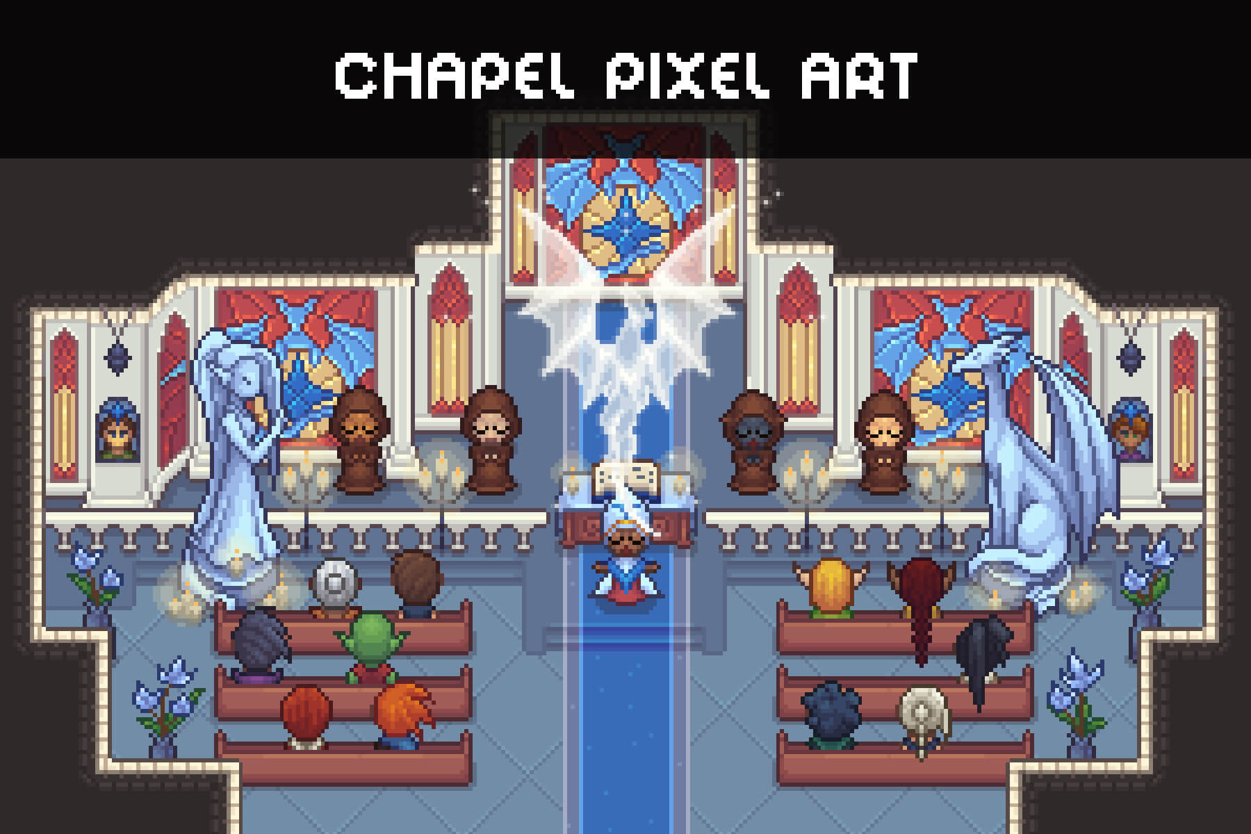 Free Chapel Pixel Art Top-Down Asset Pack - CraftPix.net