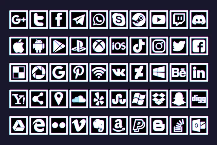 Free Media 512×512 Icons for Cyberpunk Game Set