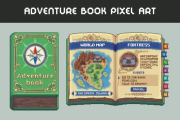 Adventure Fantasy Book Pixel Art