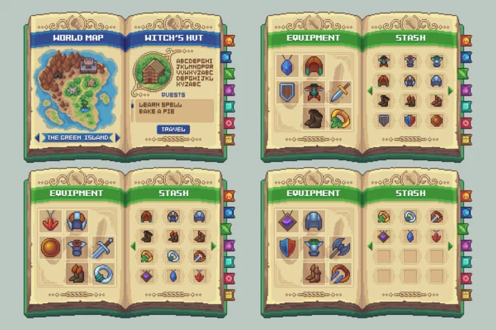 Adventure Fantasy Book Pixel Art