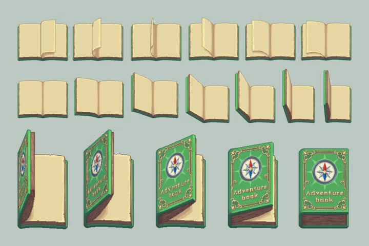 Adventure Fantasy Book Pixel Art
