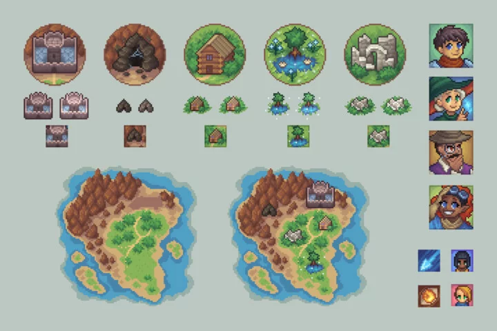 Adventure Fantasy Book Pixel Art