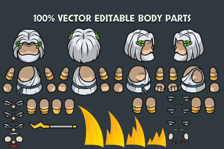Ancient Mythology Boss Characters Top-Down Asset Pack
