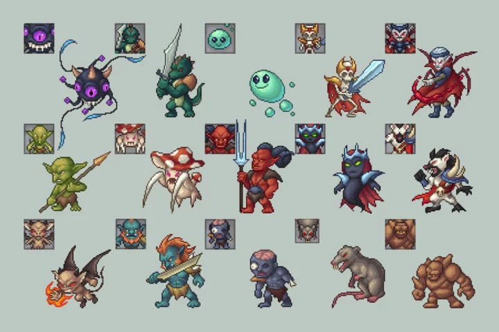 Bestiary Book Pixel Art Asset Pack