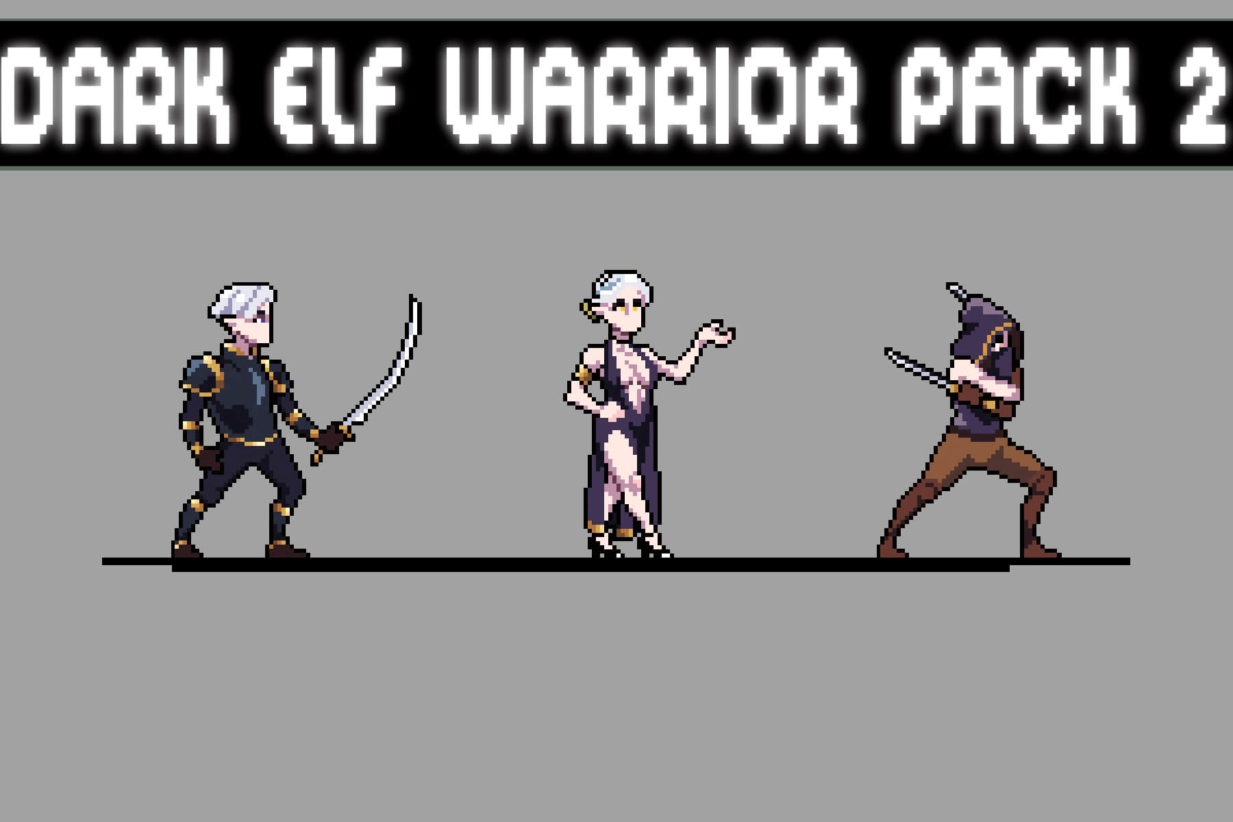 Dark Elf Sprite Pixel Art Asset Pack 2 - CraftPix.net