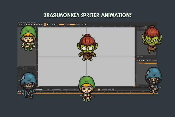 Fantasy Archer Top-Down Characters Pack