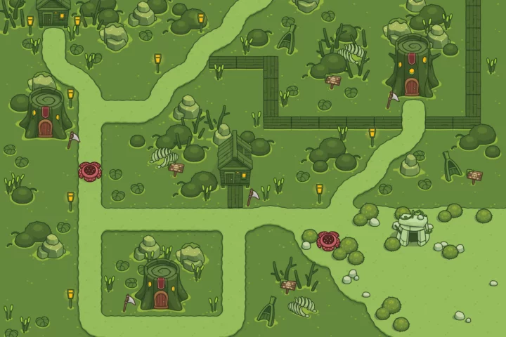 Free Poison Swamp Game Tileset and Environment Pack