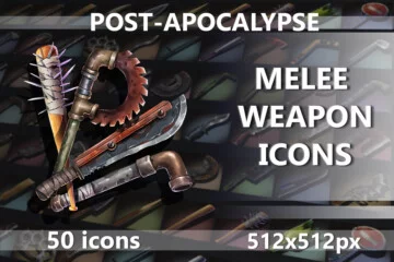 Free Post-Apocalypse Melee Weapon 512×512 Icons