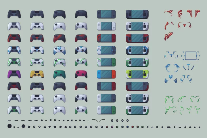Gamepads and Controllers Free Pixel Art Asset Pack