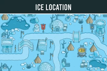 Ice Top-Down Location 2D Tileset