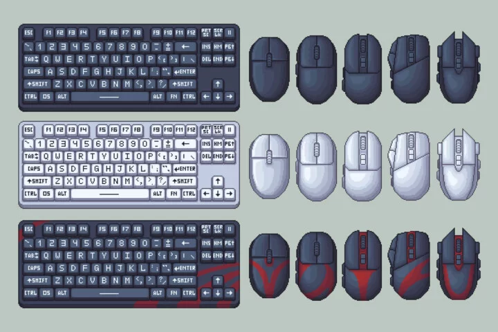 Keyboard and Mouse Free Pixel Art Asset Pack