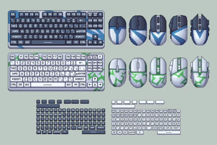 Keyboard and Mouse Free Pixel Art Asset Pack