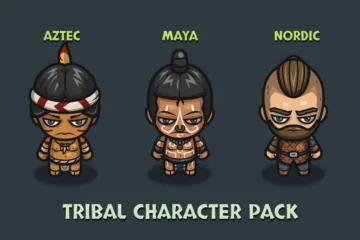 Tribal 4-Direction Character Sprite Asset Pack