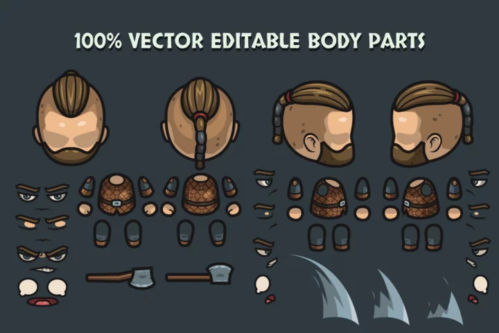 Tribal 4-Direction Character Sprite Asset Pack