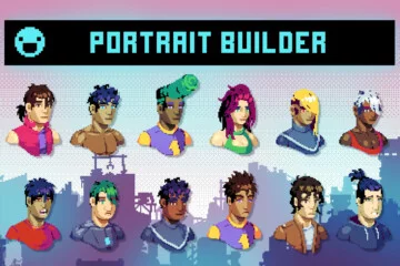 Cyberpunk Dialogue Pixel Character Portrait Builder Pack
