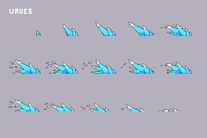 Game Water Effects & Splashes Pixel Pack