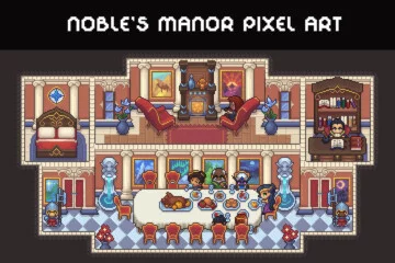 Noble’s Manor Pixel Top-Down Tileset Asset Pack