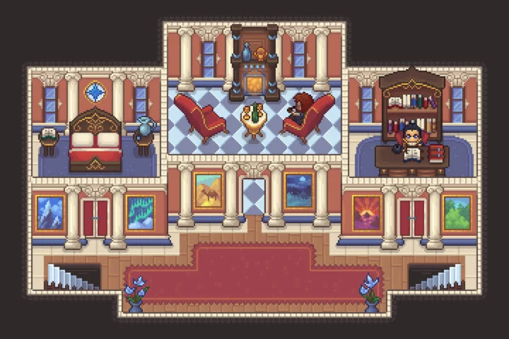 Noble’s Manor Pixel Top-Down Tileset Asset Pack