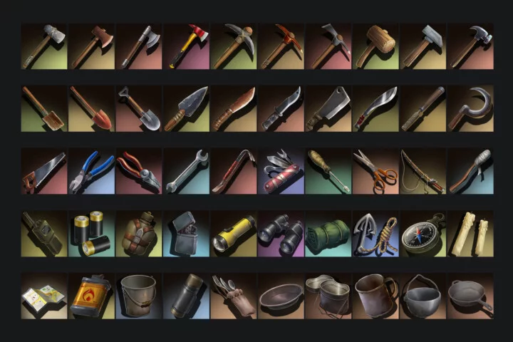 Post-Apocalypse Survival Tool Icons