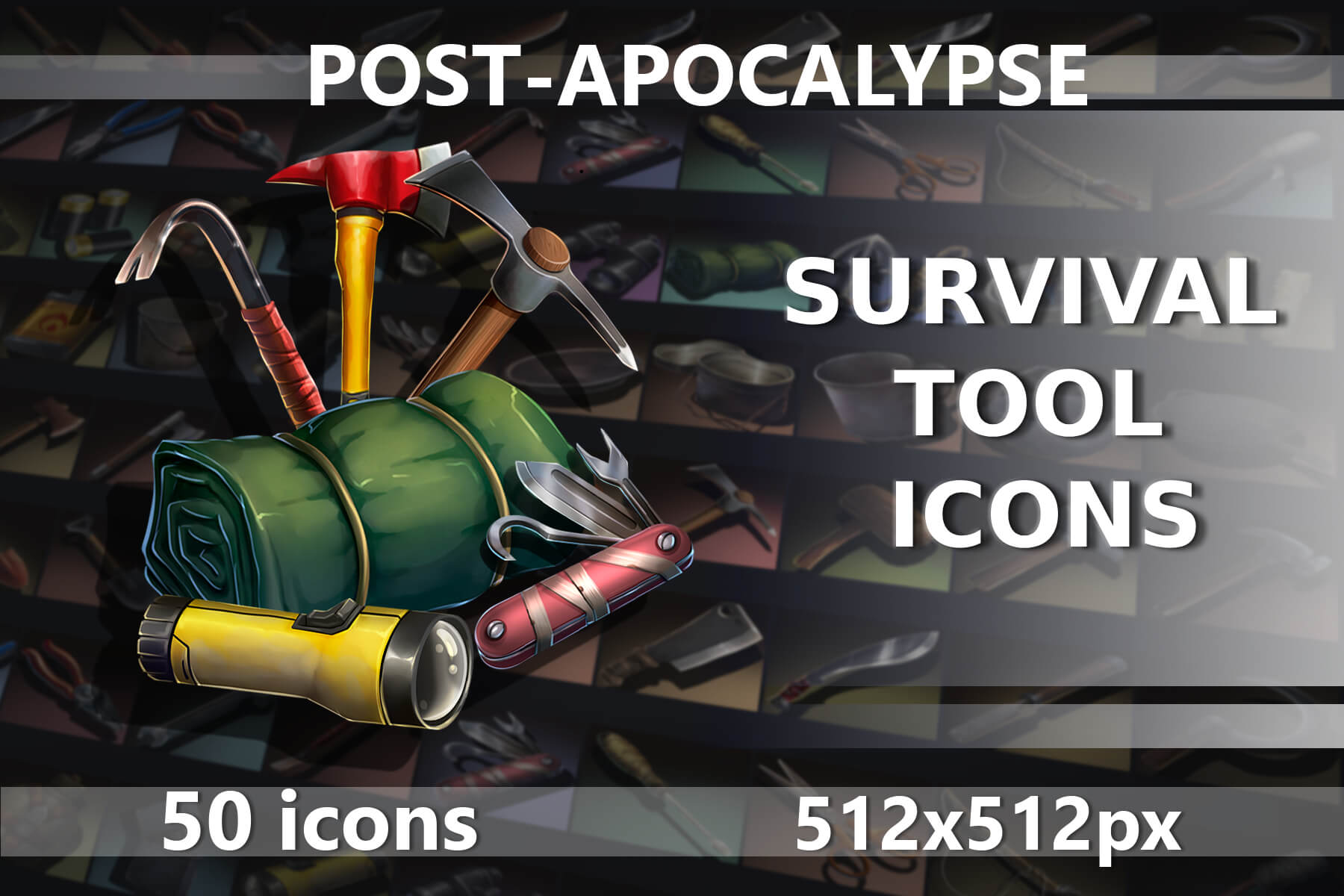 Post-Apocalypse Survival Tool Icons - CraftPix.net