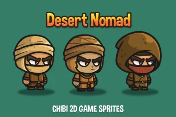 Desert Nomad Chibi Character Sprites