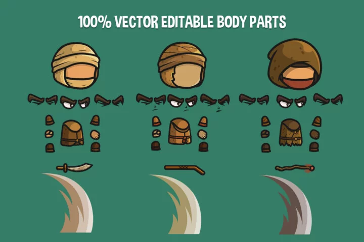 Desert Nomad Chibi Character Sprites