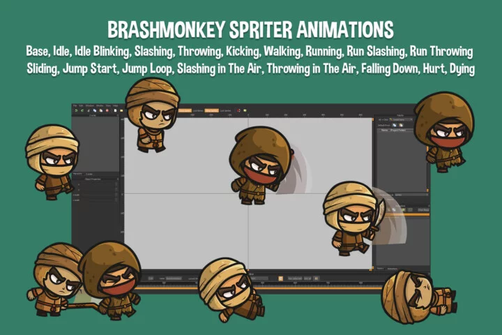 Desert Nomad Chibi Character Sprites
