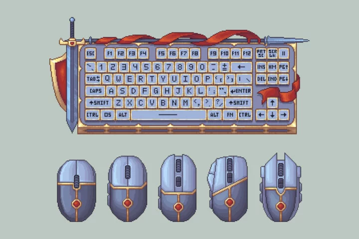 Fantasy Keyboard and Mouse Free Pixel Art Asset Pack