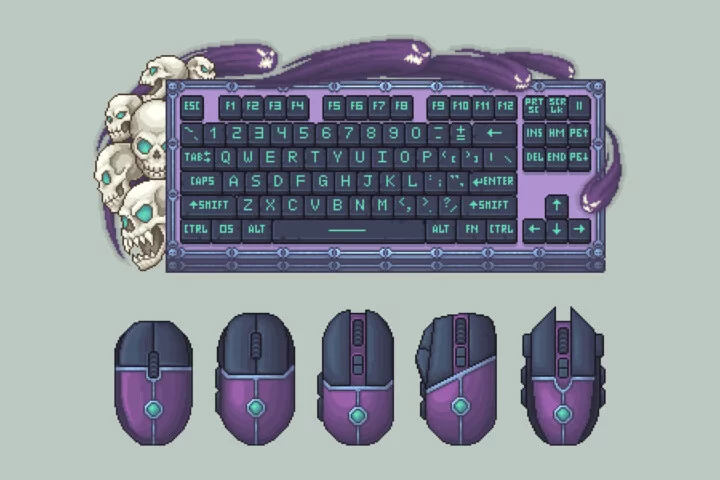 Fantasy Keyboard and Mouse Free Pixel Art Asset Pack