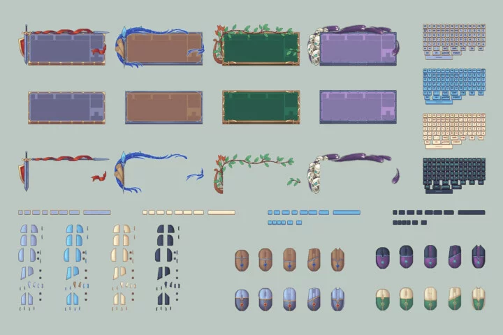 Fantasy Keyboard and Mouse Free Pixel Art Asset Pack