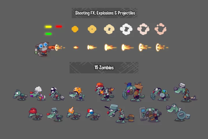 Free Cartoon Cat Defense Game Asset Kit