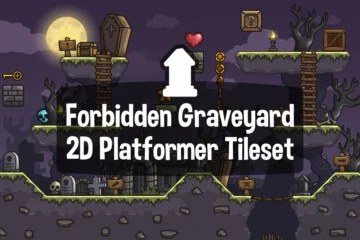 Free Forbidden Graveyard 2D Platformer Tileset