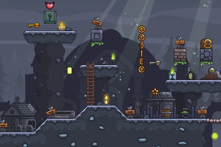 Necropolis 2D Platformer Tileset