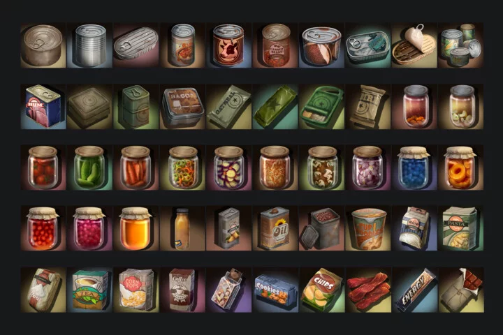 Post-Apocalypse Food Storage Icons