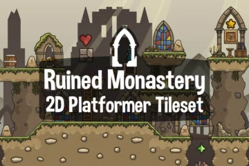 Ruined Monastery 2D Platformer Tileset