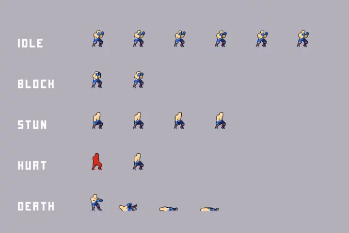 Cyberpunk Fighting Bosses Pixel Art Pack
