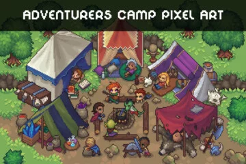 Fantasy RPG Camp Top Down Pixel Art Pack